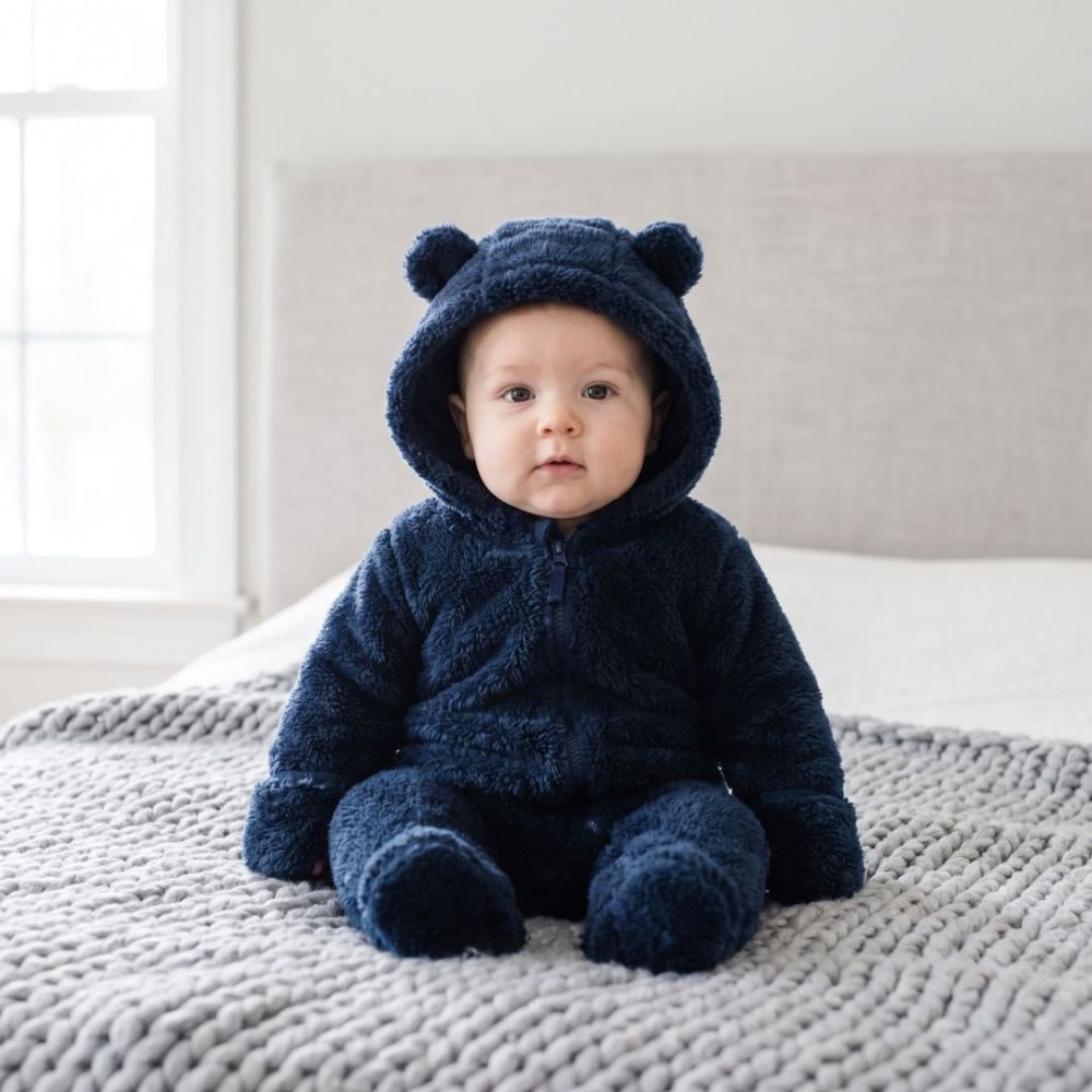 Warm Bear Hood Baby Overall Snowsuit - Beekee