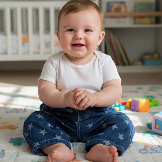 Adorable Star Print Denim Pants for Toddlers - Beekee